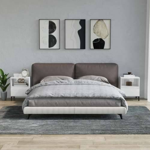 Noćni ormarići 2 kom visoki sjaj bijeli 40x35x50 cm - Visoko sjajno bijela 2 Cijena