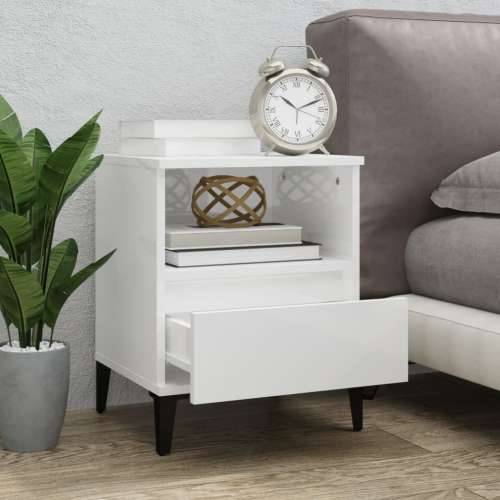 Noćni ormarići 2 kom visoki sjaj bijeli 40x35x50 cm - Visoko sjajno bijela 2 Cijena