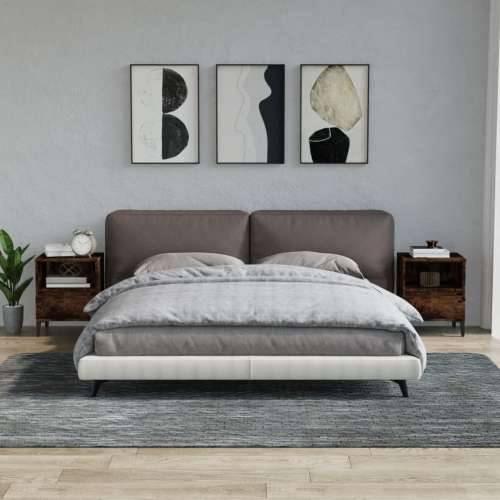 Noćni ormarići 2 kom boja dimljenog hrasta 40x35x50 cm - Dimljeni hrast 2 Cijena