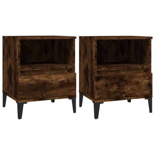 Noćni ormarići 2 kom boja dimljenog hrasta 40x35x50 cm - Dimljeni hrast 2 Cijena