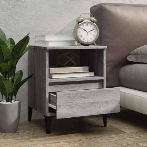 Noćni ormarići 2 kom boja dimljenog smeđi 40x35x50 cm - Sivi hrast sonoma 2 Cijena