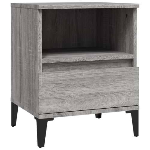 Noćni ormarići 2 kom boja dimljenog smeđi 40x35x50 cm - Sivi hrast sonoma 2 Cijena