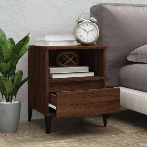 Noćni ormarići 2 kom boja dimljenog smeđi 40x35x50 cm - Smeđi hrast 2 Cijena