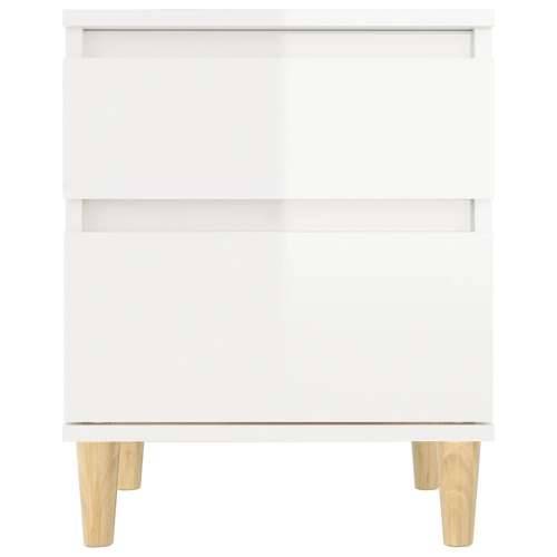 Noćni ormarić visoki sjaj bijeli 40x35x50 cm - Visoko sjajno bijela 1 Cijena