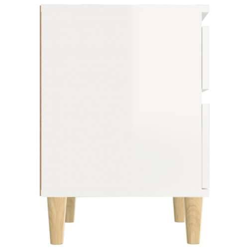 Noćni ormarić visoki sjaj bijeli 40x35x50 cm - Visoko sjajno bijela 1 Cijena