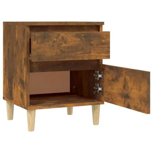 Noćni ormarići 2 kom boja dimljenog hrasta 40x35x50 cm - Dimljeni hrast 2 1 Cijena