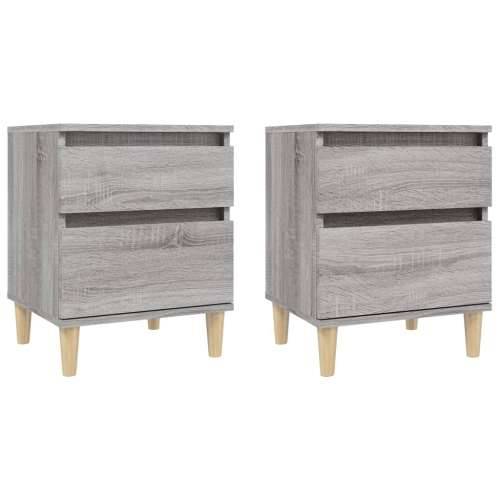 Noćni ormarići 2 kom boja dimljenog smeđi 40x35x50 cm - Sivi hrast sonoma 2 1 Cijena