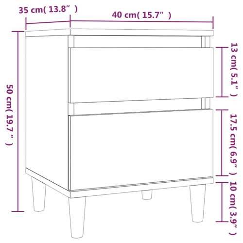 Noćni ormarići 2 kom boja dimljenog smeđi 40x35x50 cm - Smeđi hrast 2 1 Cijena