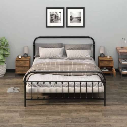 Noćni ormarići 2 kom boja dimljenog hrasta 40x35x50 cm - Dimljeni hrast 2 1 Cijena