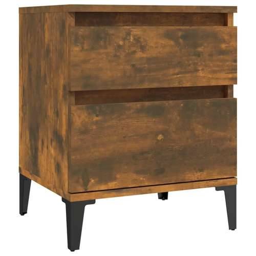 Noćni ormarići 2 kom boja dimljenog hrasta 40x35x50 cm - Dimljeni hrast 2 1 Cijena
