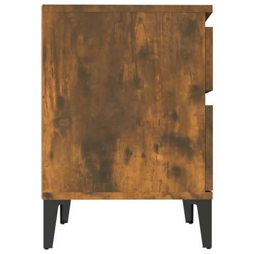 Noćni ormarići 2 kom boja dimljenog hrasta 40x35x50 cm - Dimljeni hrast 2 1 Cijena