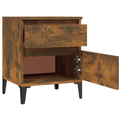 Noćni ormarići 2 kom boja dimljenog hrasta 40x35x50 cm - Dimljeni hrast 2 1 Cijena