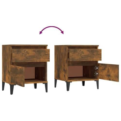 Noćni ormarići 2 kom boja dimljenog hrasta 40x35x50 cm - Dimljeni hrast 2 1 Cijena