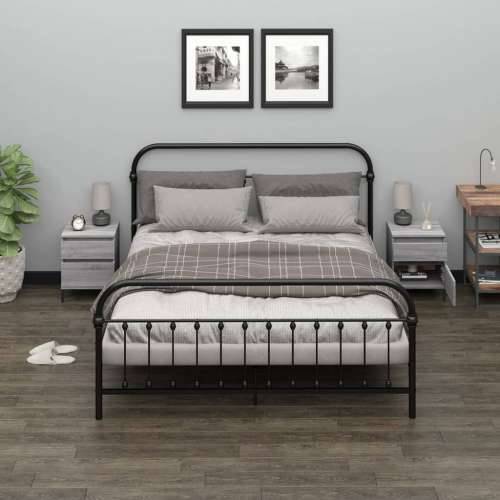 Noćni ormarići 2 kom boja dimljenog smeđi 40x35x50 cm - Sivi hrast sonoma 2 1 Cijena