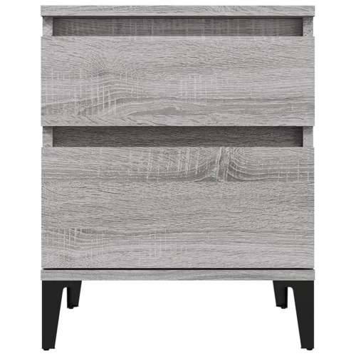 Noćni ormarići 2 kom boja dimljenog smeđi 40x35x50 cm - Sivi hrast sonoma 2 1 Cijena