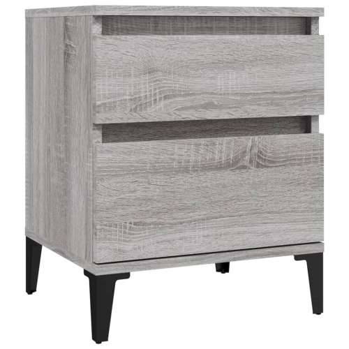 Noćni ormarići 2 kom boja dimljenog smeđi 40x35x50 cm - Sivi hrast sonoma 2 1 Cijena