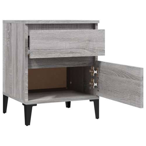 Noćni ormarići 2 kom boja dimljenog smeđi 40x35x50 cm - Sivi hrast sonoma 2 1 Cijena