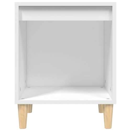 Noćni ormarić bijeli 40 x 35 x 50 cm od konstruiranog drva - Bijela 1 Cijena