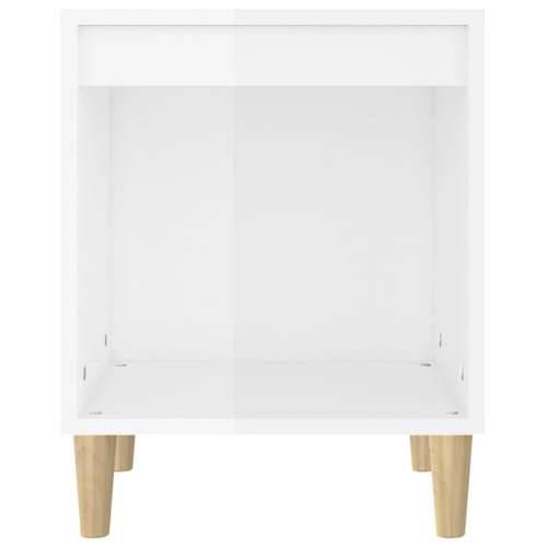 Noćni ormarić sjajni bijeli 40x35x50 cm od konstruiranog drva - Visoko sjajno bijela 1 Cijena