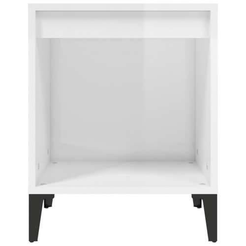 Noćni ormarić visoki sjaj bijeli 40x35x50 cm - Visoko sjajno bijela 1 Cijena