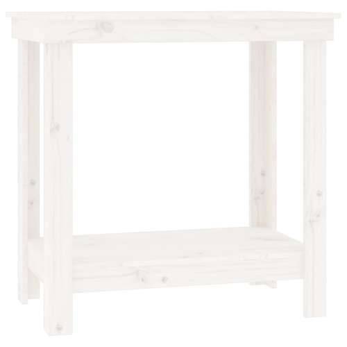 Radni stol bijeli 80 x 50 x 80 cm od masivne borovine Cijena