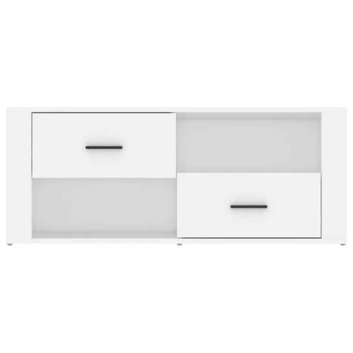 TV ormarić bijeli 100 x 35 x 40 cm od konstruiranog drva - Bijela 1 Cijena
