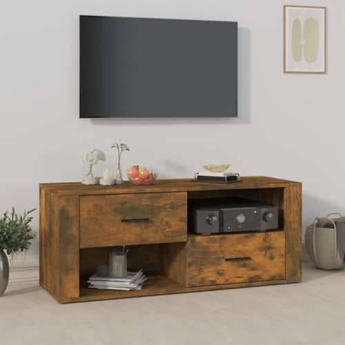 TV ormarić boja dimljenog hrasta 100x35x40 cm konstruirano drvo - Dimljeni hrast 1 Cijena