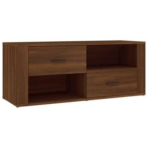 TV ormarić boja smeđeg hrasta 100x35x40 cm konstruirano drvo - Smeđi hrast 1 Cijena