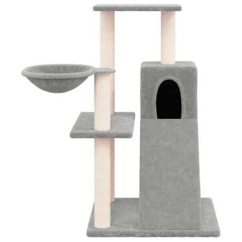 Penjalica za mačke - Kuća za mačke - Grebalica sa stupovima za grebanje svjetlosiva 82 cm - Svjetlosiva Cijena