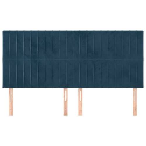 Uzglavlja 4 kom tamnoplavi 80x5x78/88 cm baršunasta - Tamno plava 160 cm 1 Visoko Cijena