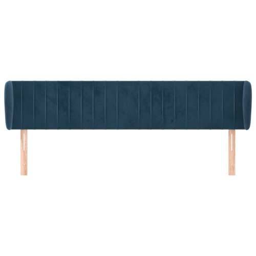 Uzglavlje s ušima tamnoplavo 163x23x78/88 cm baršunasto - Tamno plava 163 x 23 x 78/88 cm 1 Cijena