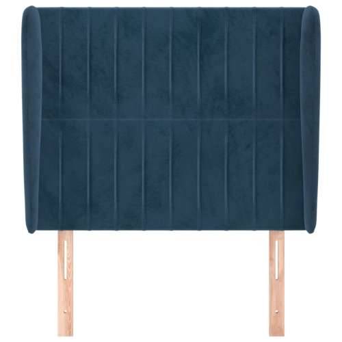 Uzglavlje s ušima tamnoplavo 83 x 23 x 118/128 cm baršunasto - Tamno plava 83 x 23 x 118/128 cm 1 Cijena