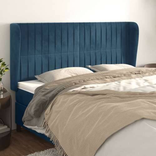 Uzglavlje s ušima tamnoplavo 163x23x118/128 cm baršunasto - Tamno plava 163 x 23 x 118/128 cm 1 Cijena