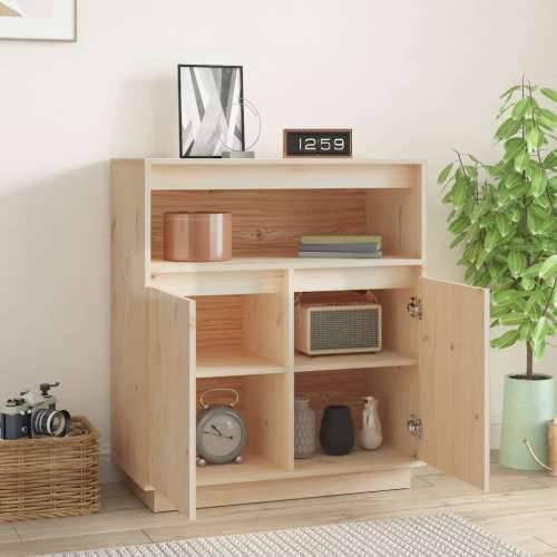 Komoda 70 x 34 x 80 cm od masivne borovine - Prirodna 1 Cijena