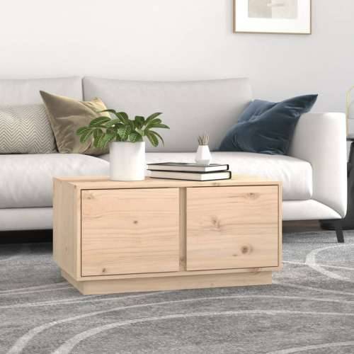Stolić za kavu 80 x 50 x 40 cm od masivne borovine - Prirodna 1 Cijena