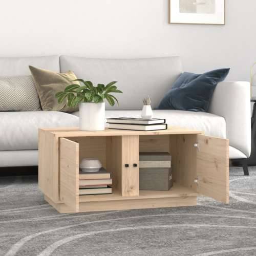 Stolić za kavu 80 x 50 x 40 cm od masivne borovine - Prirodna 1 Cijena