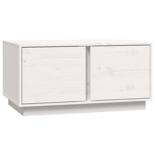 Stolić za kavu bijeli 80 x 50 x 40 cm od masivne borovine - Bijela 1 Cijena