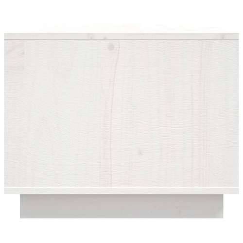 Stolić za kavu bijeli 80 x 50 x 40 cm od masivne borovine - Bijela 1 Cijena