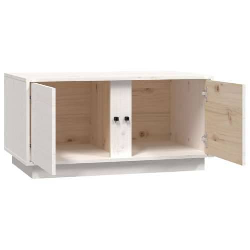 Stolić za kavu bijeli 80 x 50 x 40 cm od masivne borovine - Bijela 1 Cijena