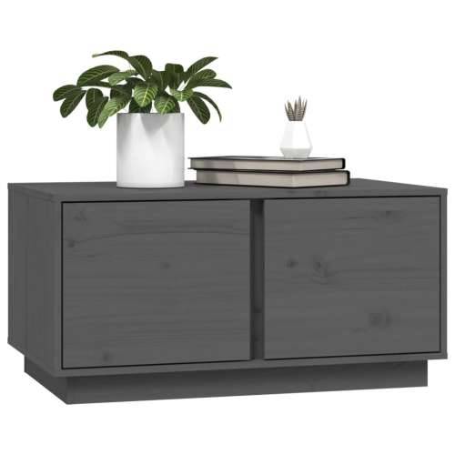 Stolić za kavu sivi 80x50x40 cm od masivne borovine - Siva 1 Cijena