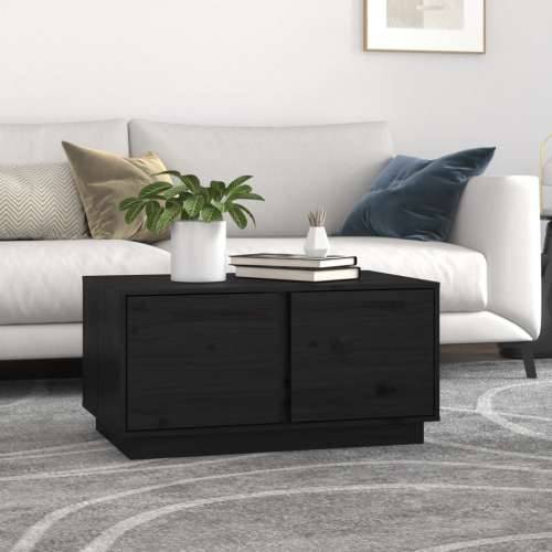 Stolić za kavu crni 80x50x40 cm od masivne borovine - Crna 1 Cijena