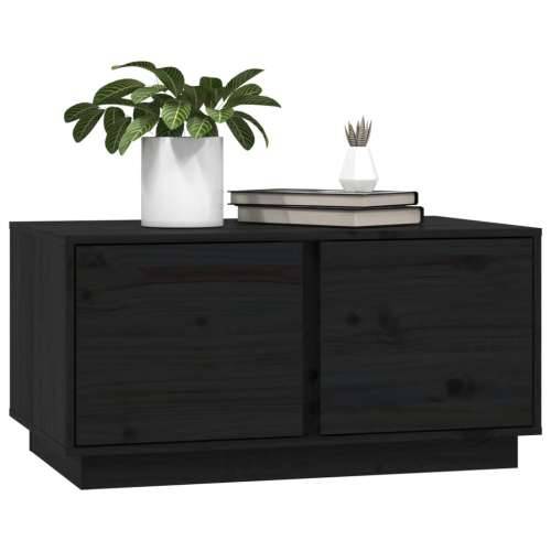 Stolić za kavu crni 80x50x40 cm od masivne borovine - Crna 1 Cijena