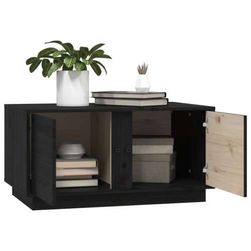 Stolić za kavu crni 80x50x40 cm od masivne borovine - Crna 1 Cijena