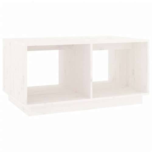 Stolić za kavu bijeli 80 x 50 x 40 cm od masivne borovine - Bijela 1 Cijena