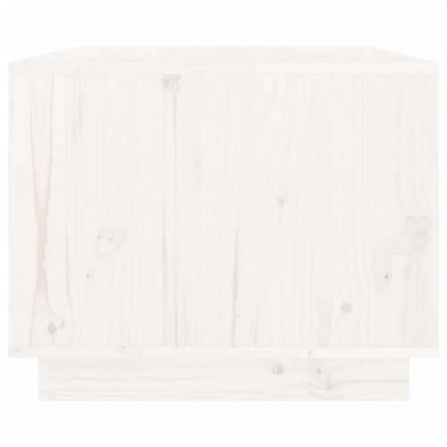 Stolić za kavu bijeli 80 x 50 x 40 cm od masivne borovine - Bijela 1 Cijena