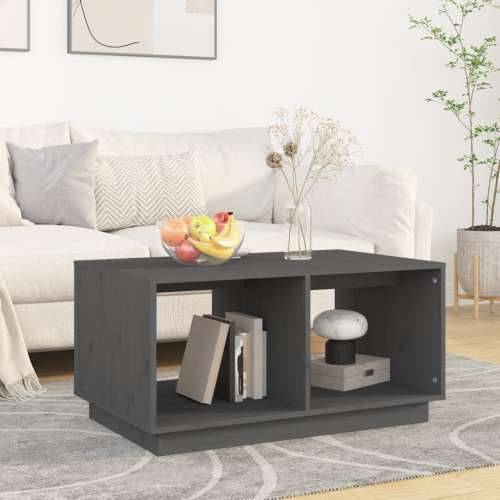 Stolić za kavu sivi 80x50x40 cm od masivne borovine - Siva 1 Cijena