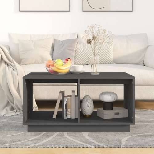 Stolić za kavu sivi 80x50x40 cm od masivne borovine - Siva 1 Cijena