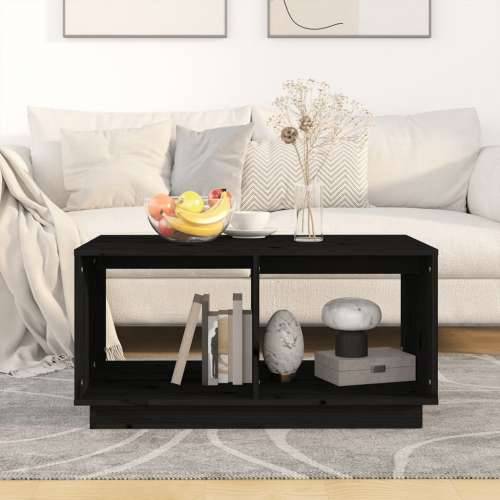 Stolić za kavu crni 80x50x40 cm od masivne borovine - Crna 1 Cijena