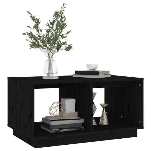 Stolić za kavu crni 80x50x40 cm od masivne borovine - Crna 1 Cijena