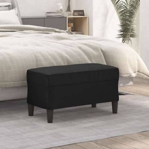 Klupa crna 70 x 35 x 41 cm od umjetne kože - Crna 70 x 35 x 41 cm Cijena